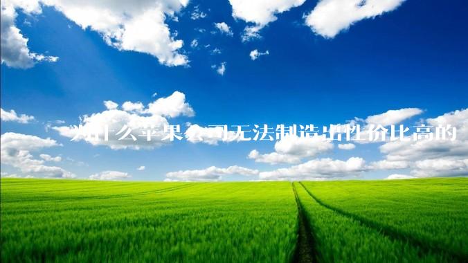 为什么苹果公司无法制造出性价比高的 Mac 电脑？